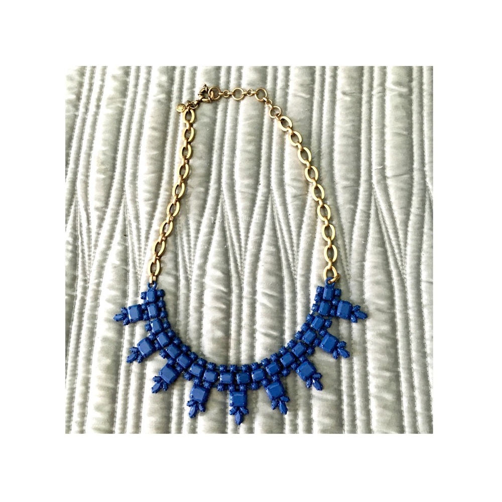 J. Crew Blue and Gold Statement Necklace